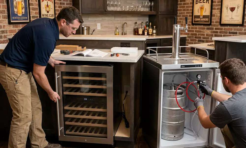 Wine Cooler and Kegerator Installation in Stratford, CT